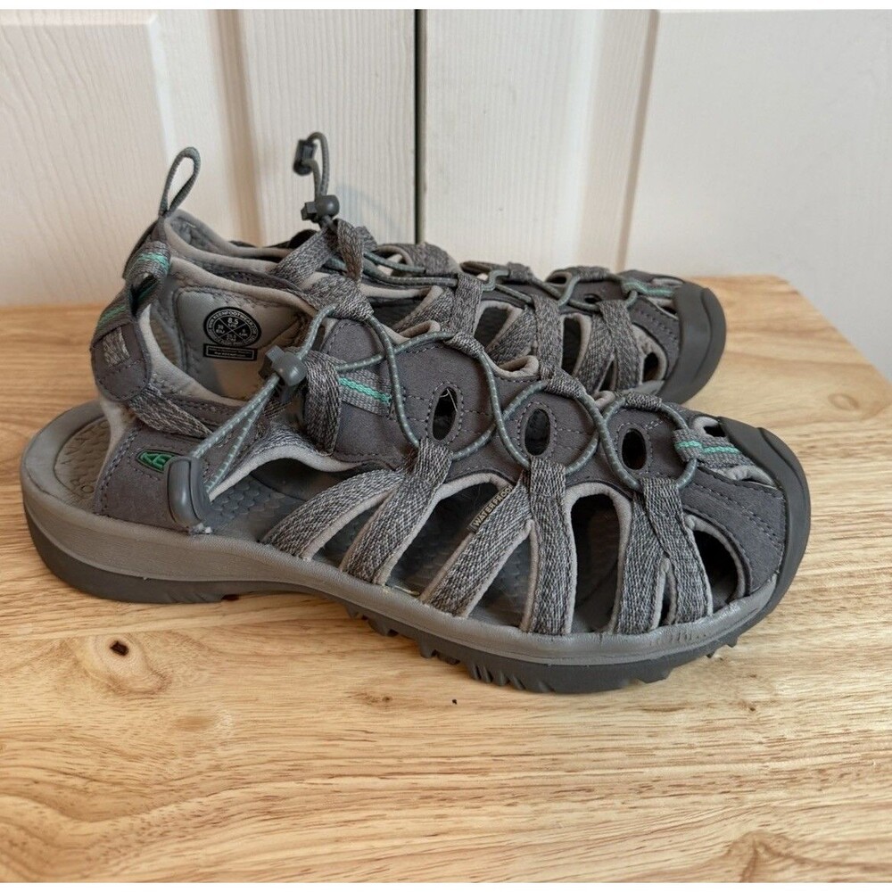 Keen Womens Whisper Sandals Outdoor Hiking Waterproof Trail Closed Toe Gray 8.5